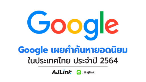 Google เผยคำค้นหายอดนิยม ในประเทศไทย ประจำปี 2564